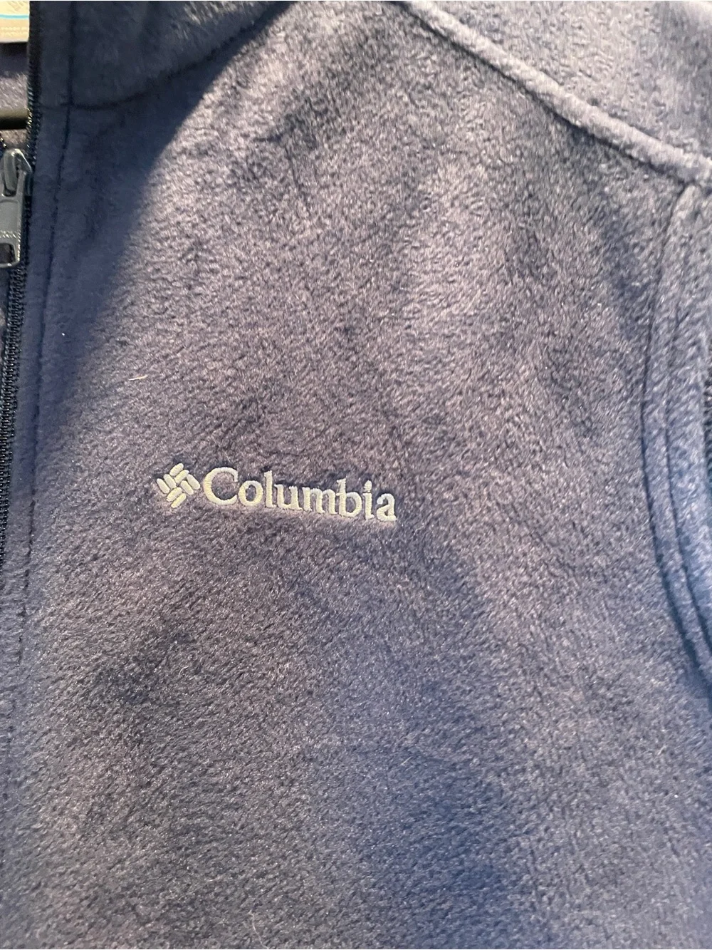 Columbia Dark Blue Sleeveless Fleece  Vest men’s size L